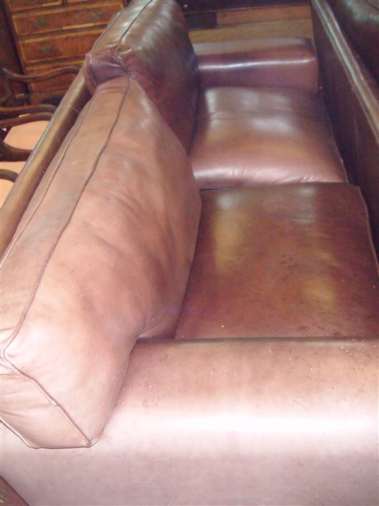 Large leather sofa(-)